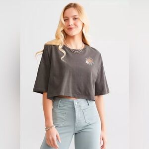 Hurley AllSmiles Boyfriend Cropped Tee NWT